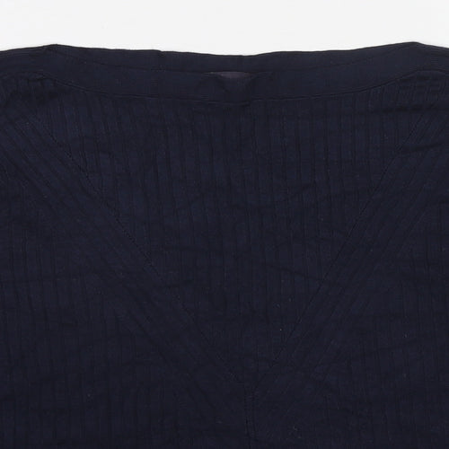 Marks and Spencer Womens Blue Round Neck Viscose Pullover Jumper Size M
