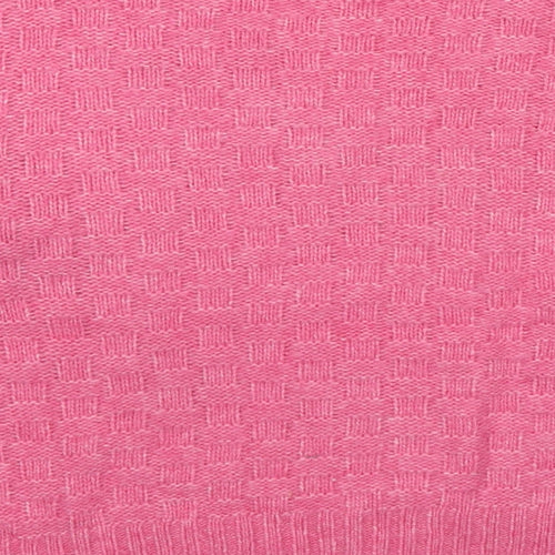 Marks and Spencer Womens Pink V-Neck Acrylic Pullover Jumper Size L
