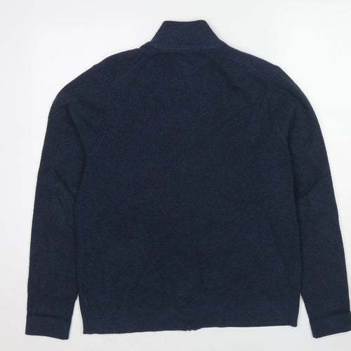 Marks and Spencer Womens Blue Polyester Full Zip Sweatshirt Size M Zip
