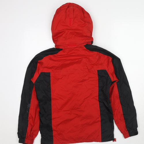 The North Face Womens Red Windbreaker Jacket Size S Zip