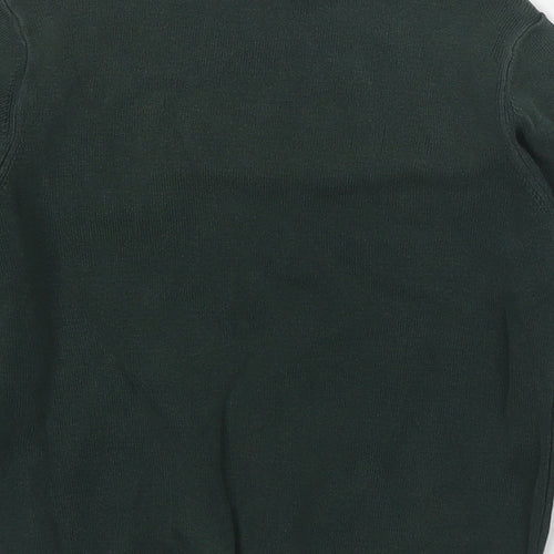 John Lewis Boys Green V-Neck Cotton Pullover Jumper Size 5-6 Years Pullover