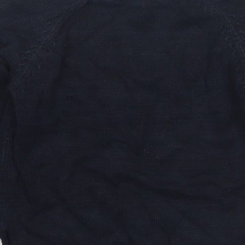 H&M Boys Blue Round Neck Cotton Pullover Jumper Size 3-4 Years Pullover