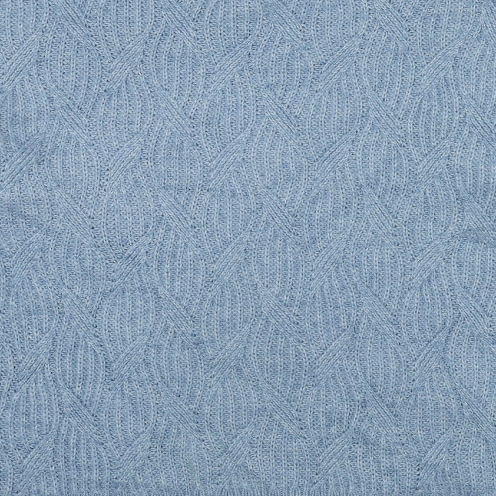 Fat Face Womens Blue Mock Neck Acrylic Pullover Jumper Size 12