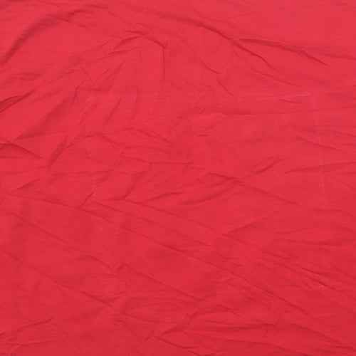 Marks and Spencer Mens Red Polyester T-Shirt Size XL Round Neck