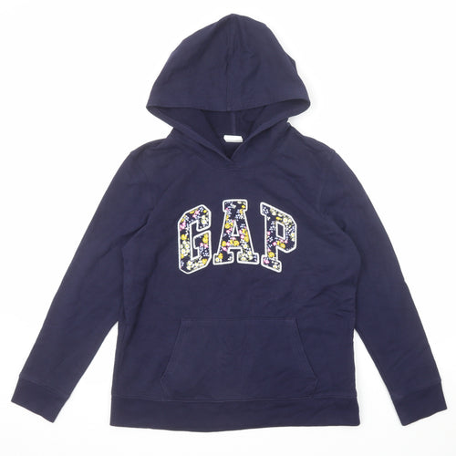 Gap Womens Blue Cotton Pullover Hoodie Size M Pullover