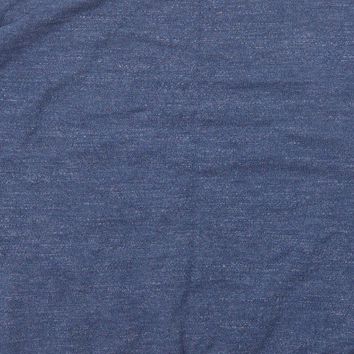 Label Lab Mens Blue Round Neck Cotton Pullover Jumper Size L Long Sleeve