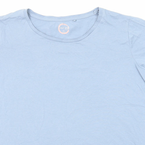 NEXT Womens Blue Cotton Basic T-Shirt Size 22 Round Neck
