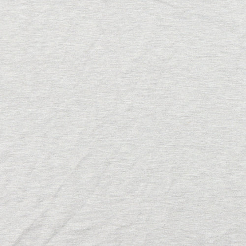 River Island Womens Grey Polyester Basic T-Shirt Size 8 Round Neck - Boutique Couture