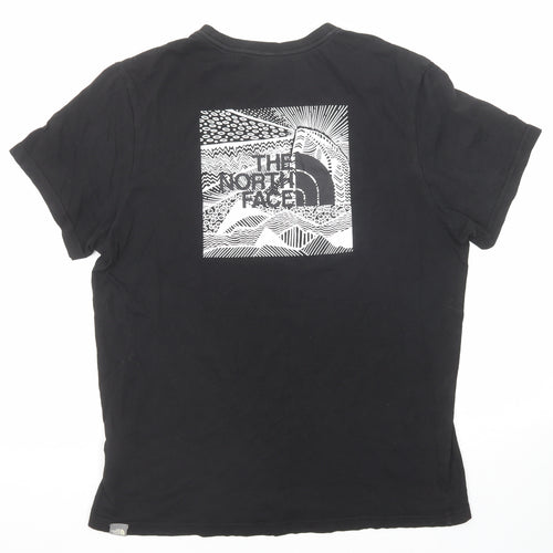 The North Face Mens Black Cotton T-Shirt Size L Round Neck