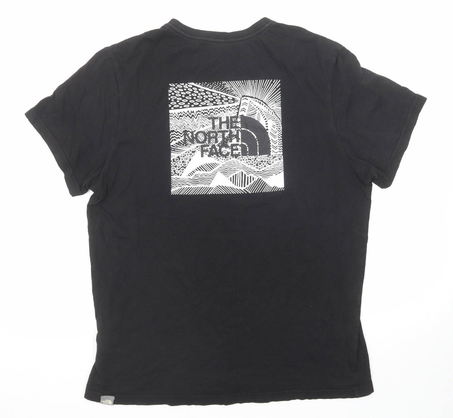 The North Face Mens Black Cotton T-Shirt Size L Round Neck
