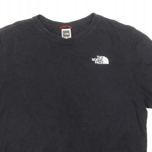The North Face Mens Black Cotton T-Shirt Size L Round Neck