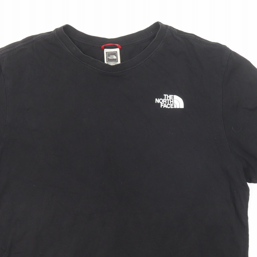 The North Face Mens Black Cotton T-Shirt Size L Round Neck