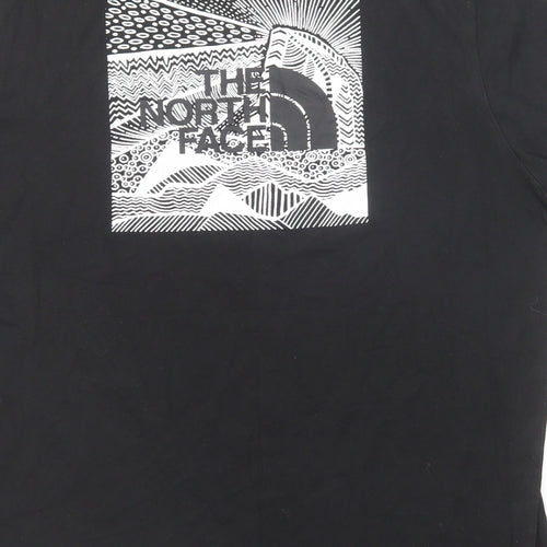 The North Face Mens Black Cotton T-Shirt Size L Round Neck