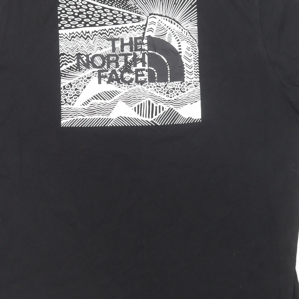 The North Face Mens Black Cotton T-Shirt Size L Round Neck