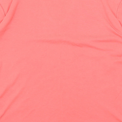 Viz a Viz Womens Pink Polyester Basic Blouse Size 16 V-Neck