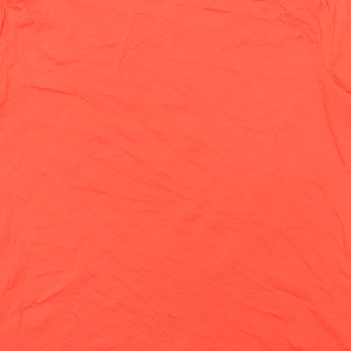 Talbots Womens Orange Cotton Basic T-Shirt Size M Round Neck