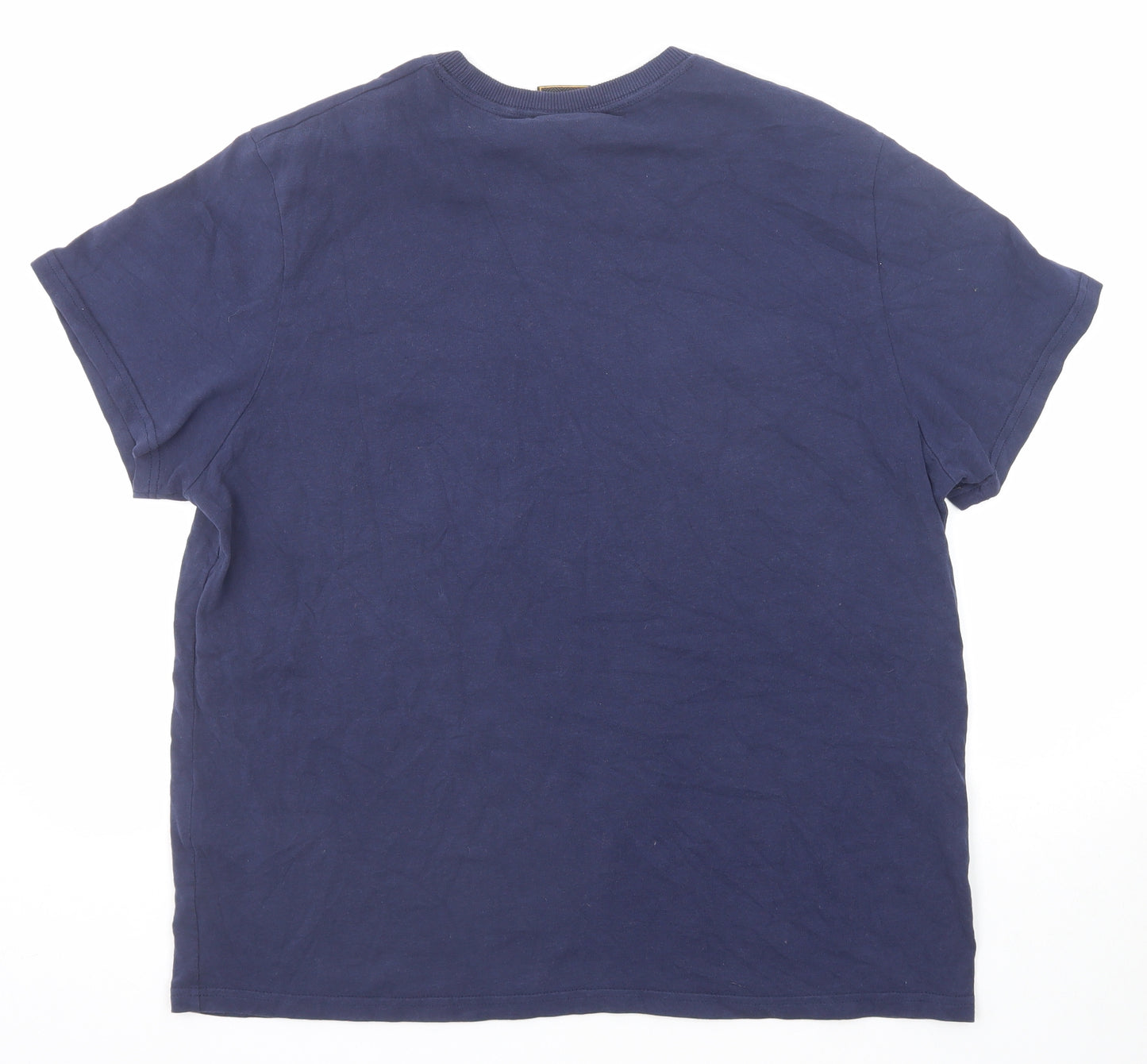 Superdry Womens Blue Cotton Basic T-Shirt Size 3XL Round Neck