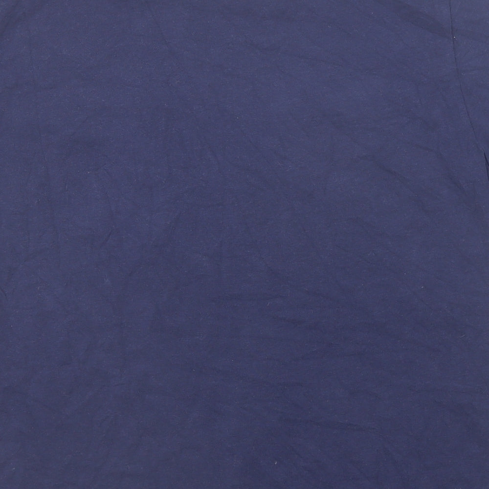 Superdry Womens Blue Cotton Basic T-Shirt Size 3XL Round Neck