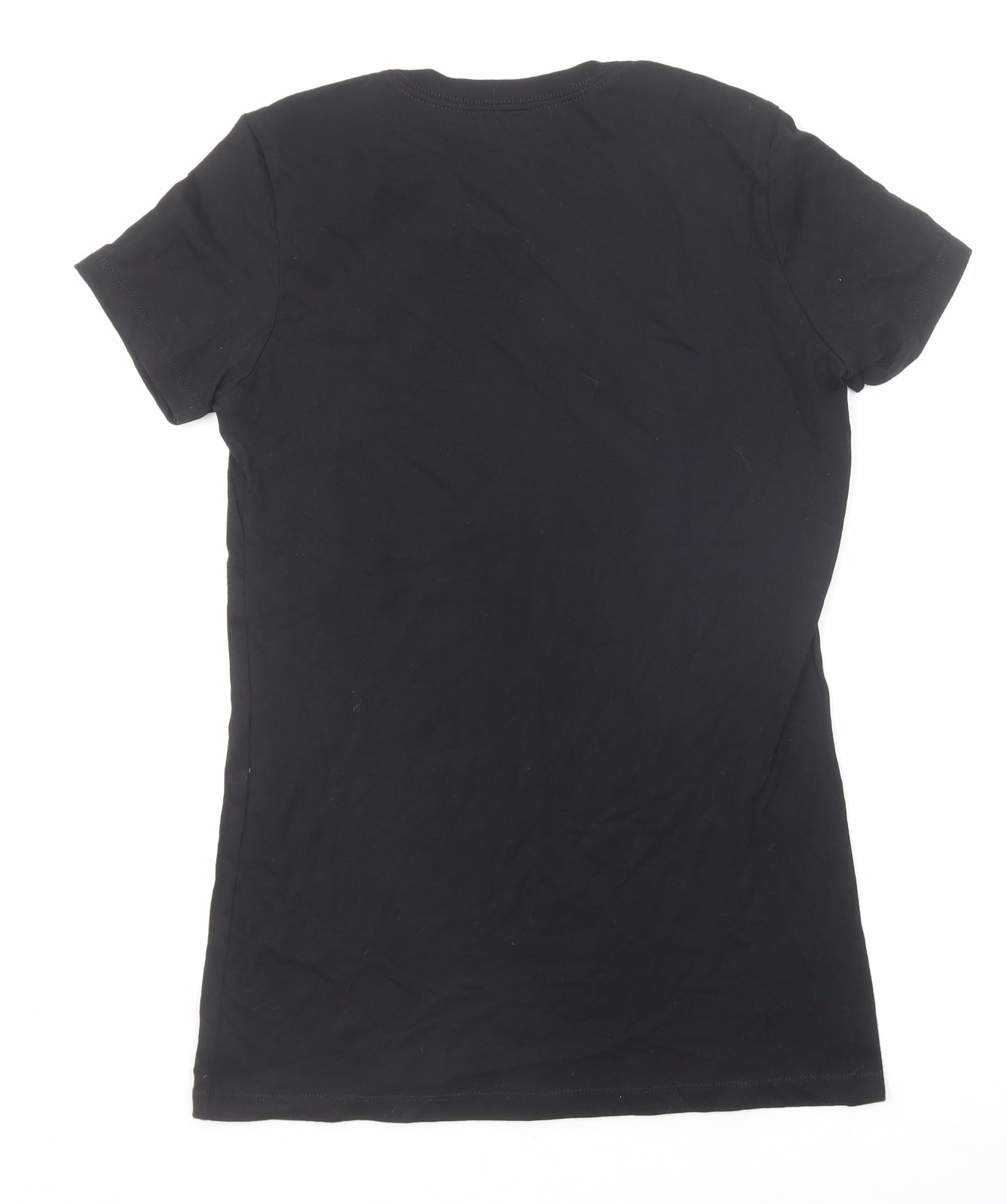 Bella + Canvas Womens Black Cotton Basic T-Shirt Size M Round Neck - Gin Girl Christmas Slogan