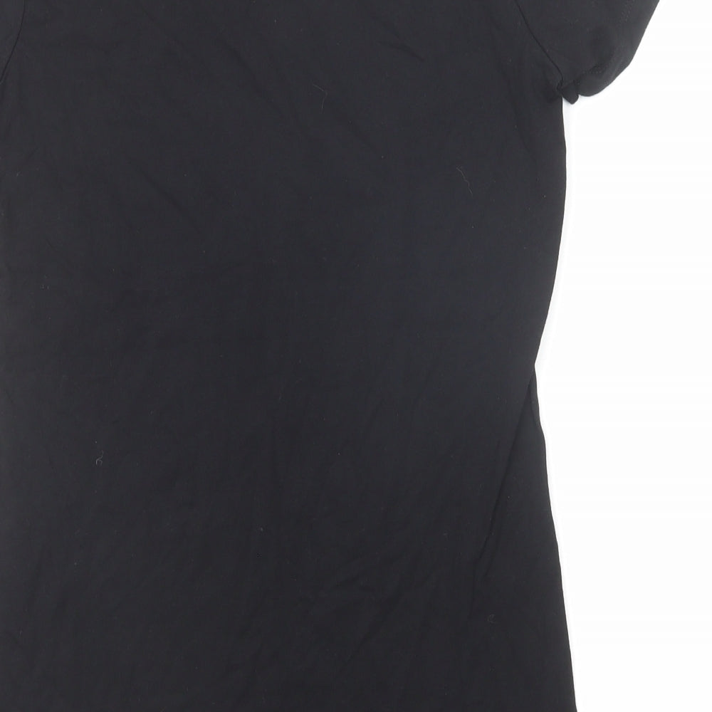 Bella + Canvas Womens Black Cotton Basic T-Shirt Size M Round Neck - Gin Girl Christmas Slogan