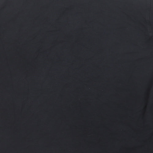 Marks and Spencer Mens Black Cotton Polo Size XL Collared Button