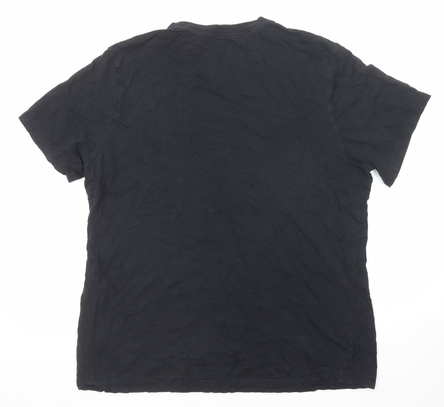 Nike Mens Black Cotton T-Shirt Size XL Round Neck