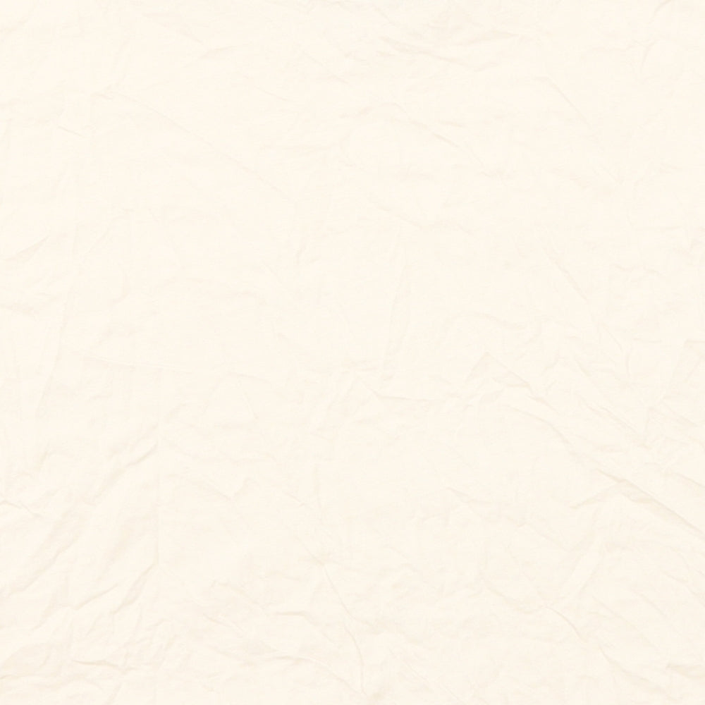 New Look Womens Beige Cotton Basic T-Shirt Size 10 Round Neck