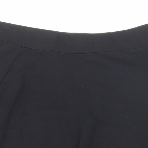 New Look Womens Black Cotton Skater Skirt Size 8