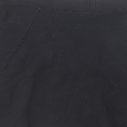 New Look Womens Black Cotton Skater Skirt Size 8