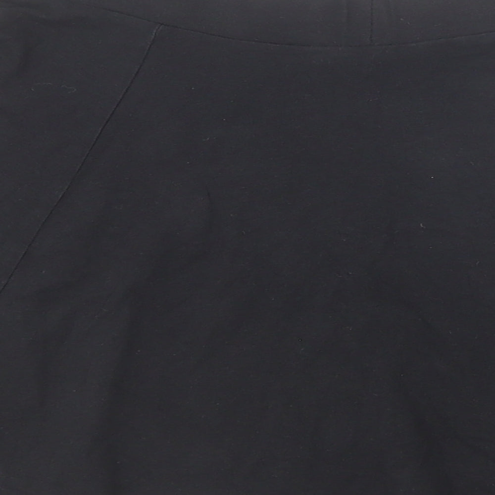 New Look Womens Black Cotton Skater Skirt Size 8