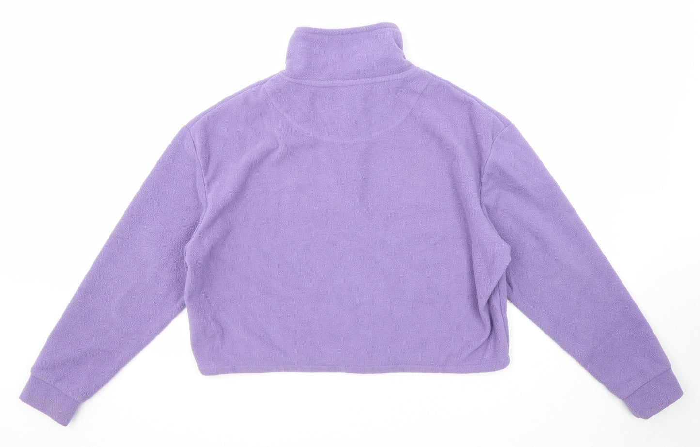 Brave Soul Womens Purple Polyester Pullover Sweatshirt Size M Zip