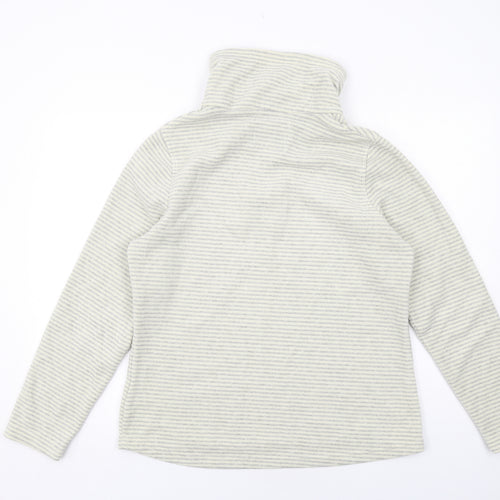 Regatta Womens Ivory Striped Polyester Pullover Sweatshirt Size 14 Zip