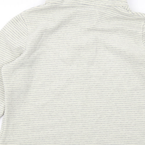 Regatta Womens Ivory Striped Polyester Pullover Sweatshirt Size 14 Zip