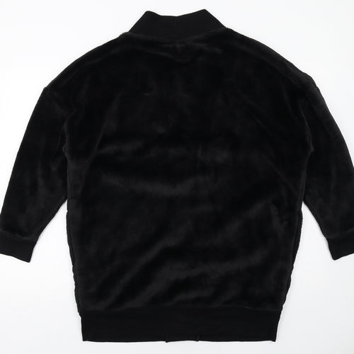 Marks and Spencer Womens Black V-Neck Polyester Cardigan Jumper Size S