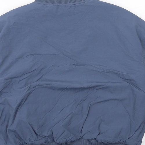 Marks and Spencer Boys Blue Bomber Jacket Jacket Size 7-8 Years Zip