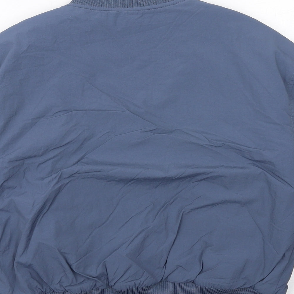 Marks and Spencer Boys Blue Bomber Jacket Jacket Size 7-8 Years Zip
