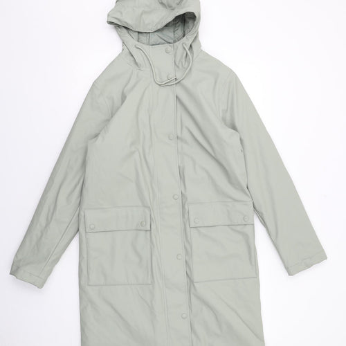 Marks and Spencer Womens Green Rain Coat Coat Size 10 Zip