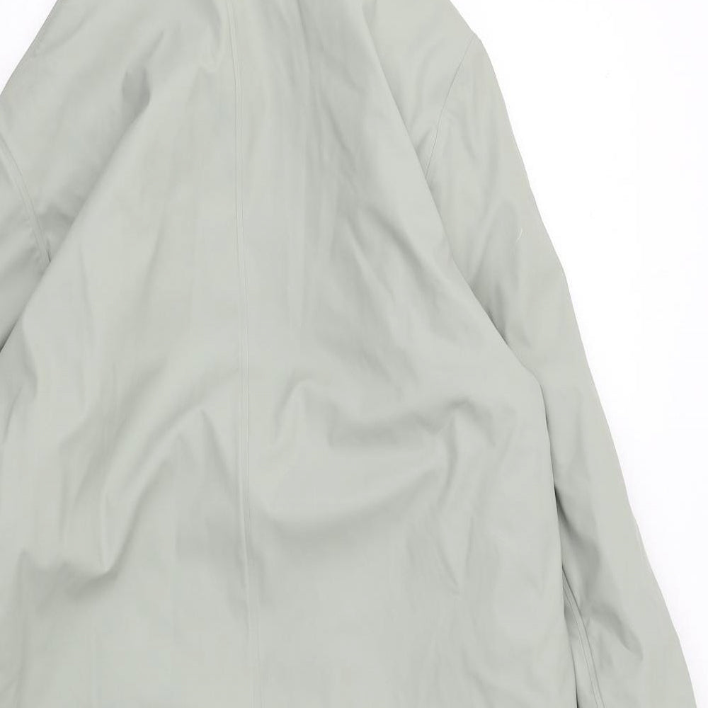 Marks and Spencer Womens Green Rain Coat Coat Size 10 Zip