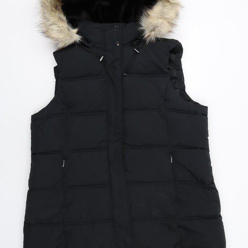 Marks and Spencer Womens Black Gilet Jacket Size 20 Zip
