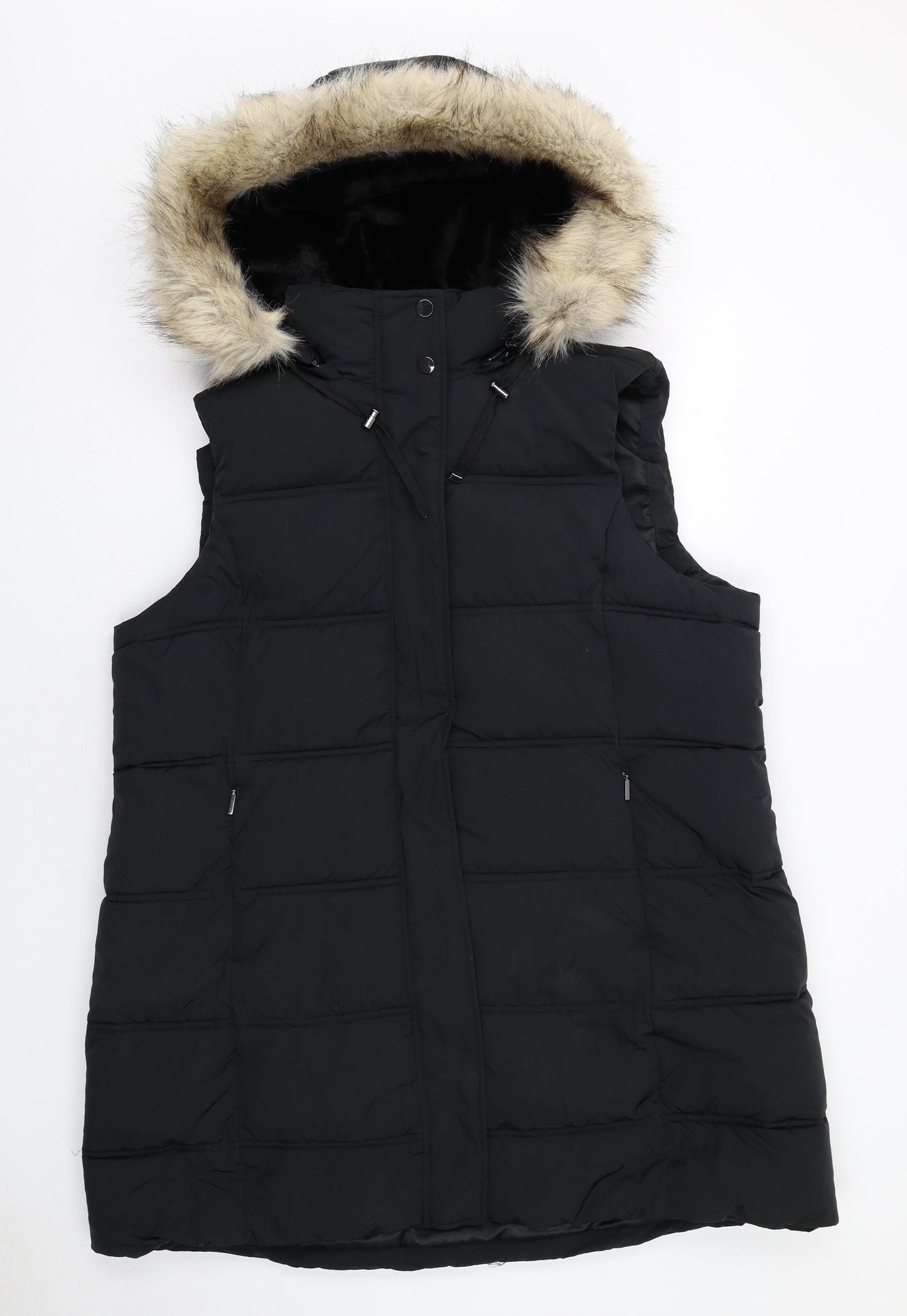 Marks and Spencer Womens Black Gilet Jacket Size 20 Zip