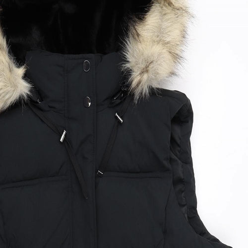 Marks and Spencer Womens Black Gilet Jacket Size 20 Zip