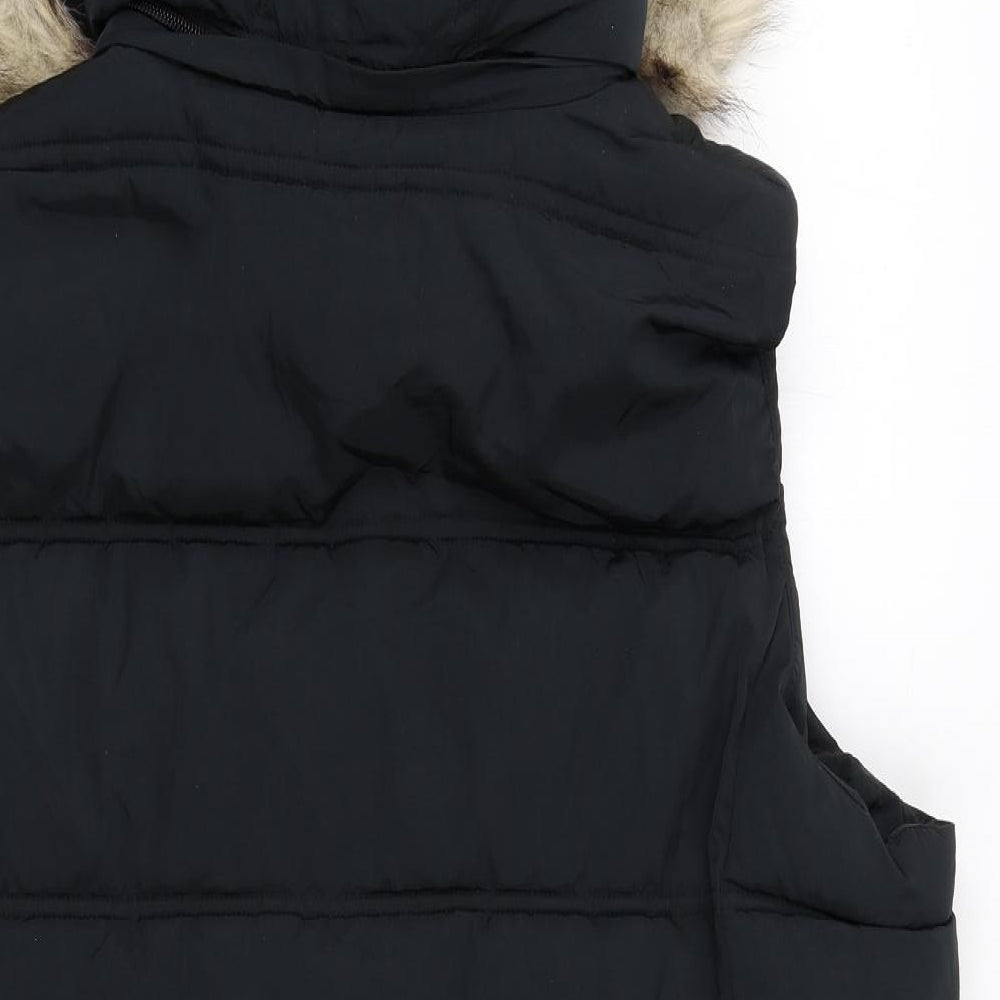 Marks and Spencer Womens Black Gilet Jacket Size 20 Zip