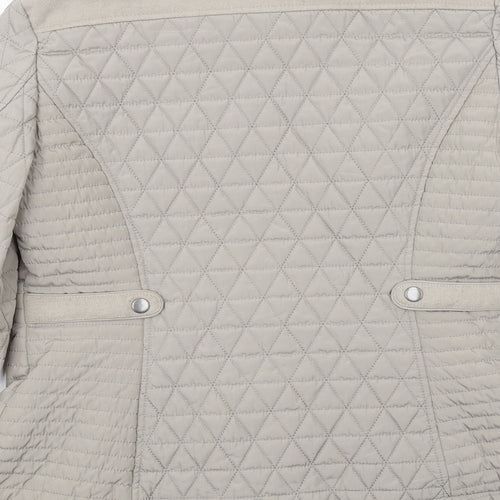 Debenhams Womens Beige Quilted Jacket Size 12 Zip