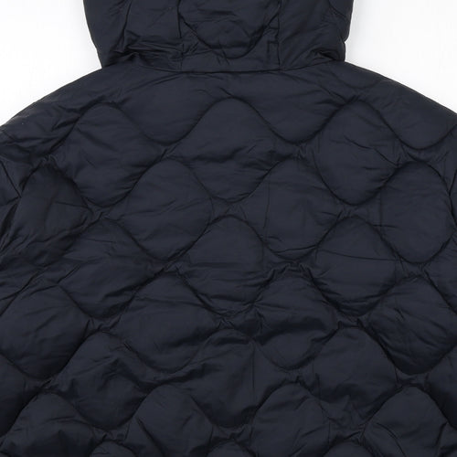 Marks and Spencer Womens Blue Quilted Jacket Size 16 Zip