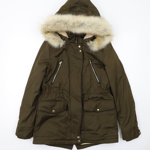 Zara Womens Green Jacket Size S Zip