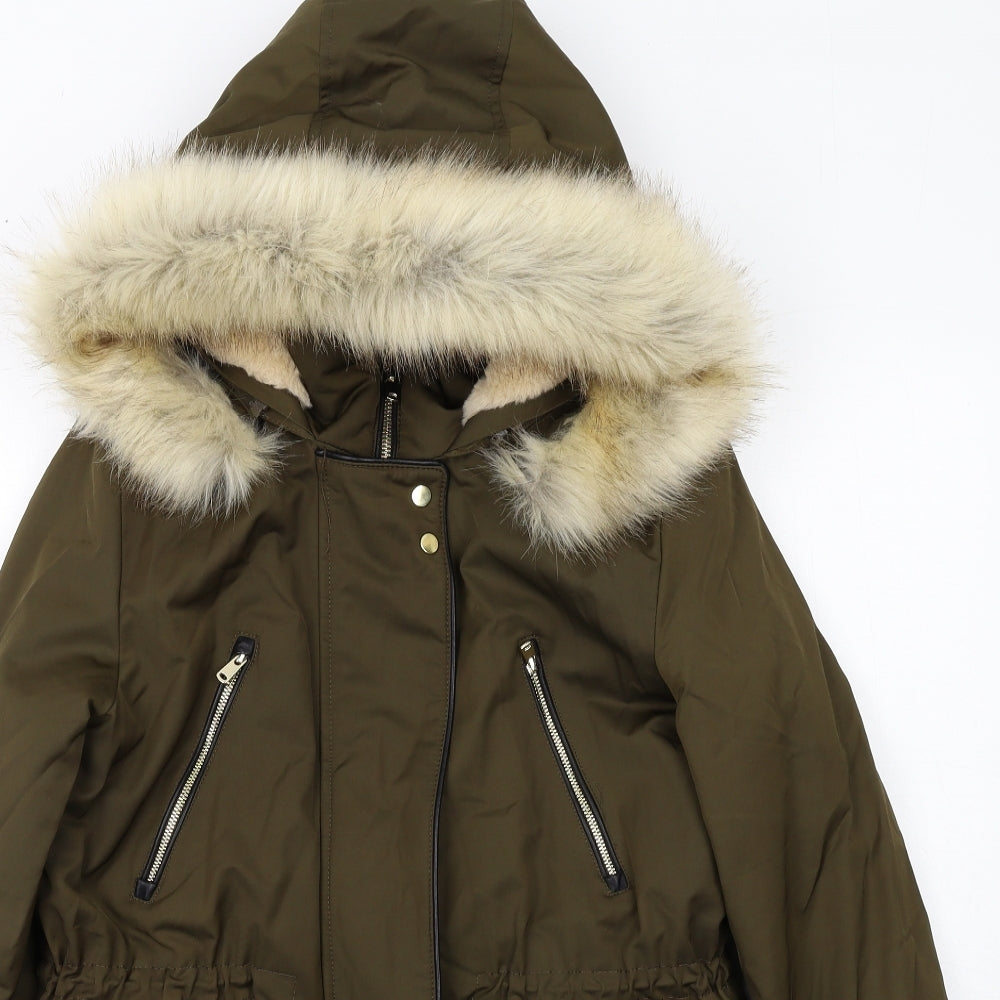 Zara Womens Green Jacket Size S Zip