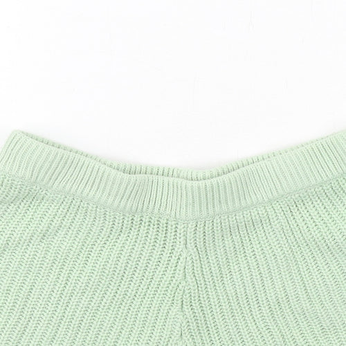 ASOS Womens Green Acrylic Basic Shorts Size 10 Regular Pull On