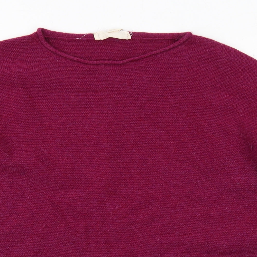 Seasalt Womens Pink Round Neck Wool Pullover Jumper Size 12
