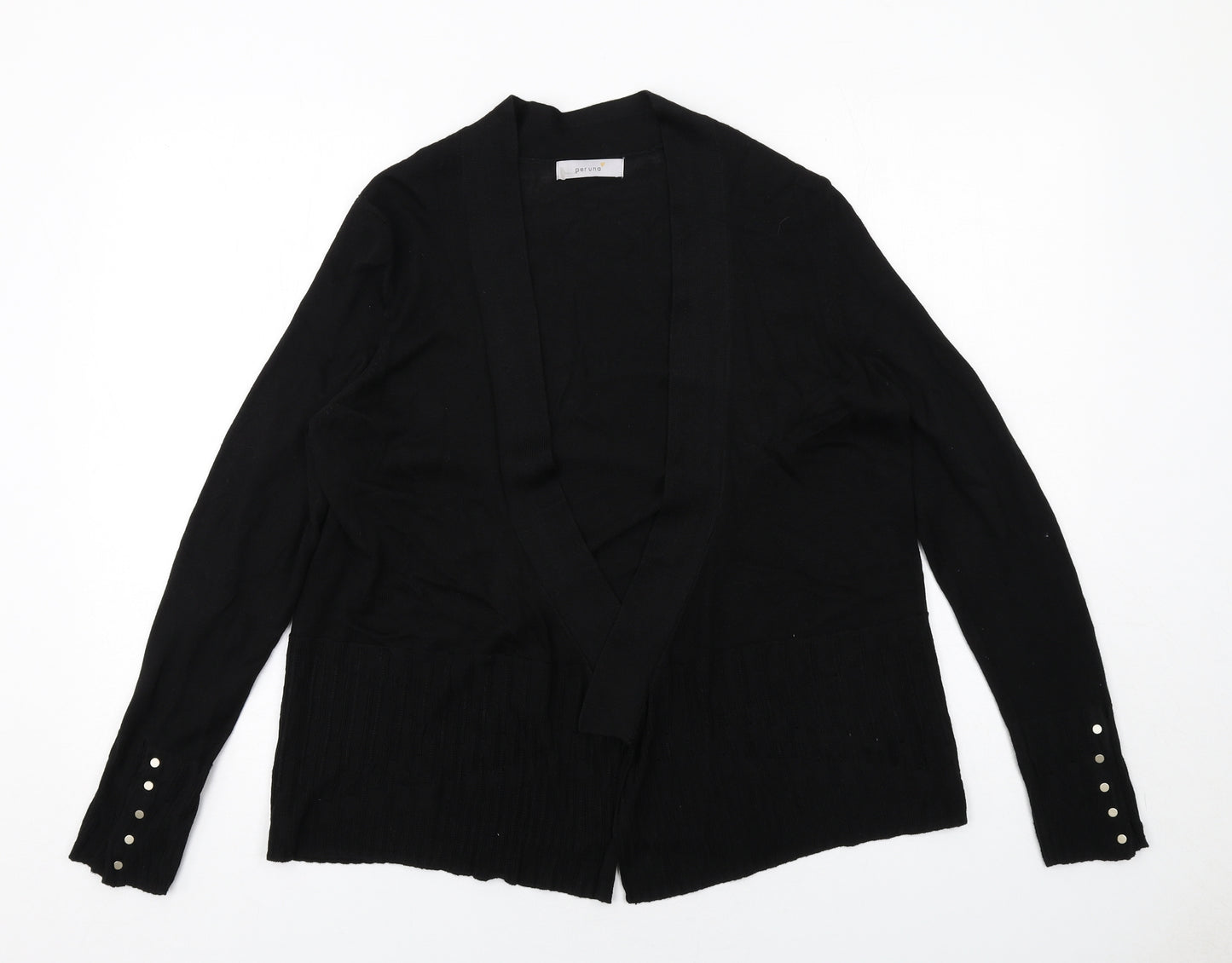 Per Una Womens Black V-Neck Viscose Cardigan Jumper Size 18