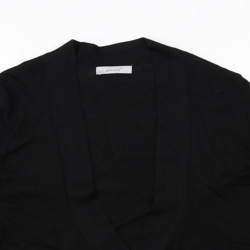 Per Una Womens Black V-Neck Viscose Cardigan Jumper Size 18